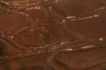 braunviolettes Craqueleé-Glas,